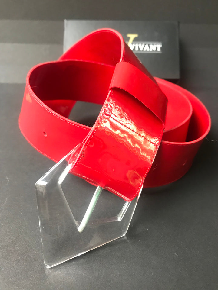 Signature Belt – Lacquer Red