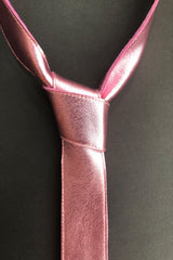 Signature Tie – Metallic Rose