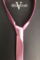 Signature Tie – Metallic Rose