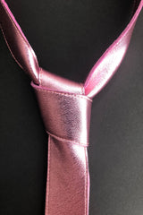 Signature Tie – Metallic Rose